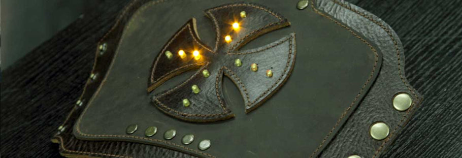 WBM TEK AND MOODS OF LEATHER WRISTBAND